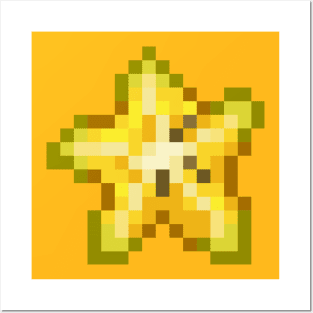 Starfruit Pixel Posters and Art